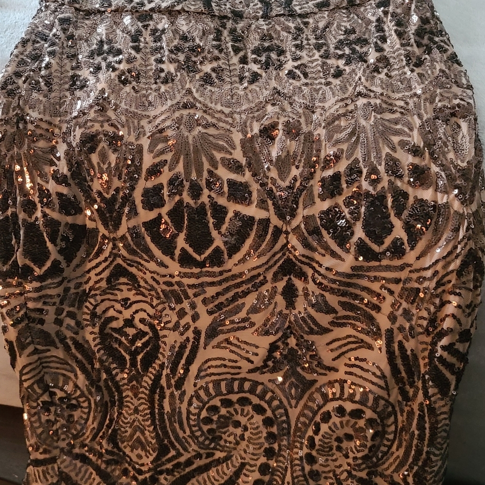 BetsyAdam size 12 Bronze sequined dress